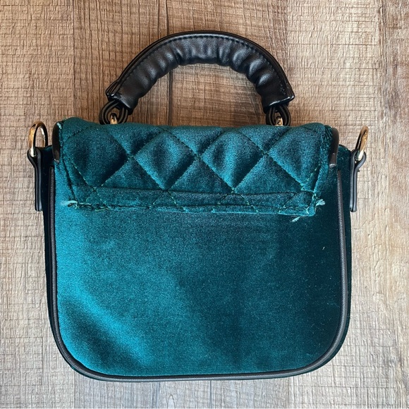 Blue Velour Crossbody Bag - Picture 2 of 3